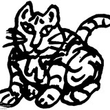 (2008-05) Grafiken Christa Jahr für Rosi Lampe - Katze 4